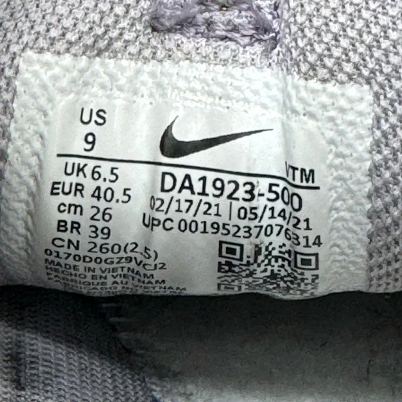 Nike Shoes Women's Size 9  Air Max 2021 Gym Training Running Purple - Picture 8 of 9